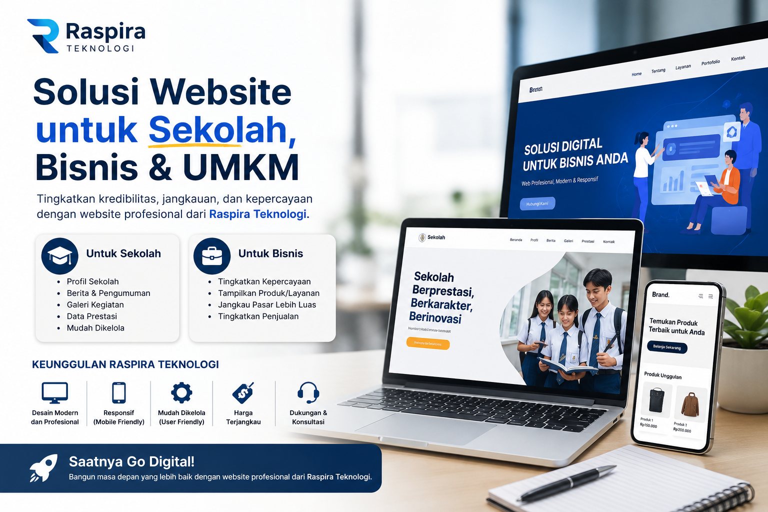 Butuh Website Sekolah atau Bisnis? Raspira Teknologi Siap Jadi Solusinya...
